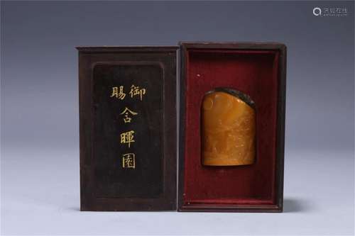 A Chinese Carved Tianhuang Stone Seal