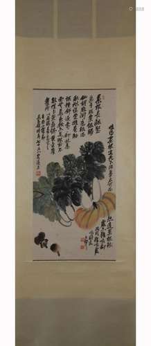 CHINESE PAINTING OF VEGETABLE, WU CHANGSHUO