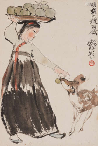 Chinese Figure Painting by Cheng Shifa