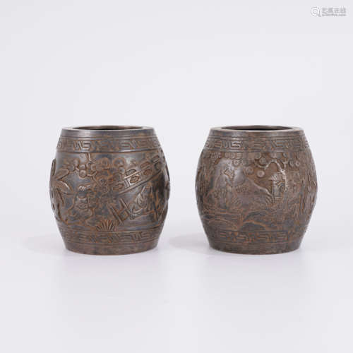 A PAir of Silver Jar