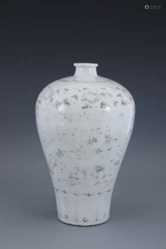 Underglazed Red Flower Meiping Vase