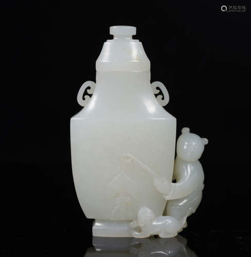 Qing Dynasty Jade Vase