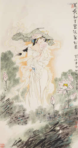 Chinese Figure Painting by Zhang Huibin