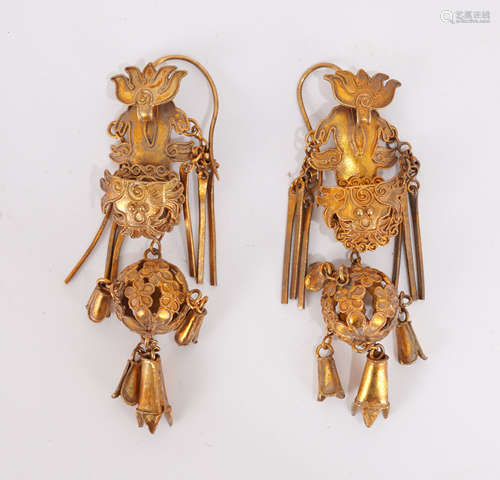 Qing Dynasty Gilt Pendent