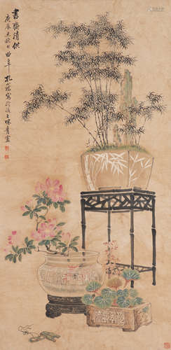 Chinese Flower Painting by Kong Xiaoyu