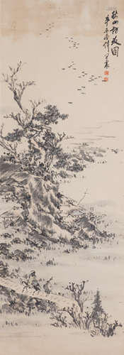 Chinese Landscape Painting by Wang Zhen