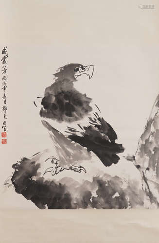 Chinese Bird Painting by Zheng Keming