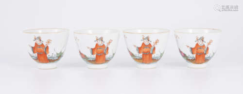 A Set of Qing Dynasty Famille Rose Cup