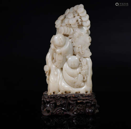 Ming Dynasty Nephrite Boys Ornament