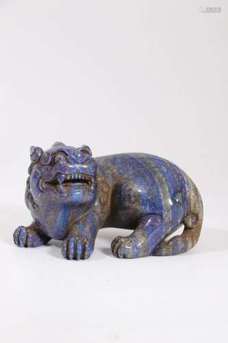 LAPIS LAZULI CARVING OF BEAST