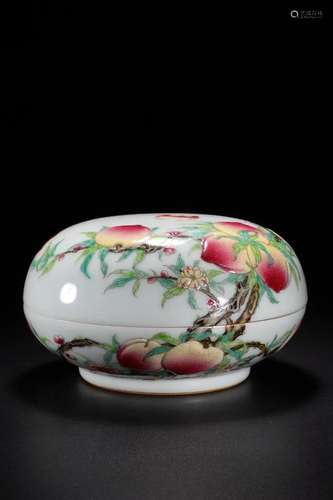 FAMILLE ROSE LONGEVITY PEACH TRINKET BOX