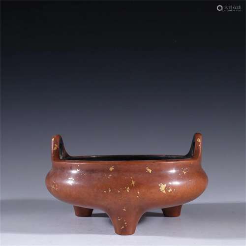 A Chinese Bronze Tripod Incense Burner