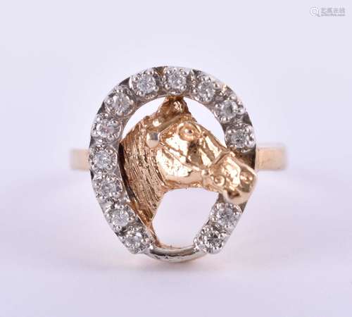 Damenbrillanthufeisenring | Ladies diamond shoe ring