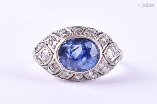 Art déco Saphirring | Art Deco sapphire ring