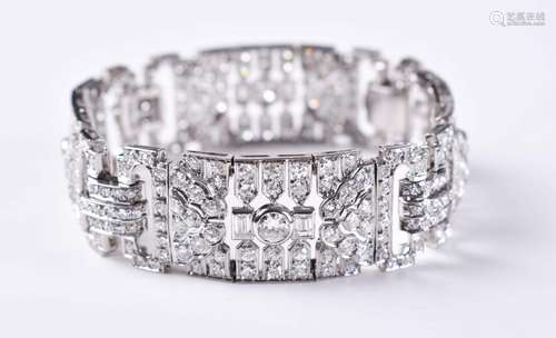 Art déco Diamantarmband | Art Deco diamond bracelet