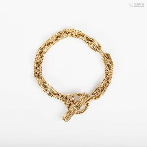 Georges l'ENFANT pour HERMES Bracelet Vendôme en or jaune fi...