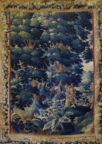 Tapisserie Verdure en laine 18ème siècle. 295 x 218 cm. (pet...