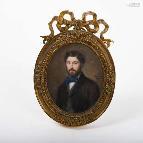 François MEURET « Portrait du Baron Léon de BALORRE (1823-18...