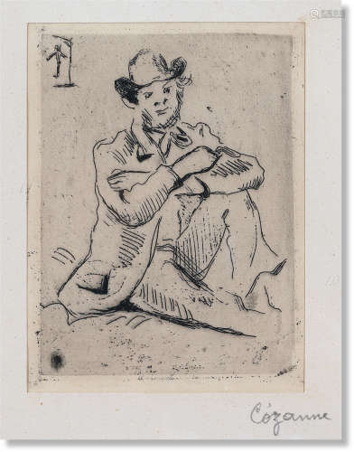 保罗·塞尚（1839～1906） 艺术家像 蚀刻版画