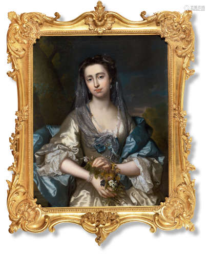 弗兰斯·凡·德·米恩（1719～1783） 女士肖像 布面油彩