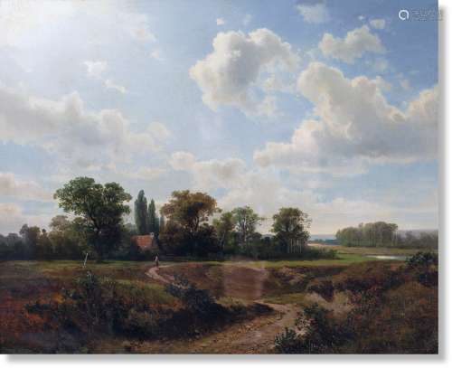 奥古斯特·韦伯（1817～1873） 乡村风景 布面油彩