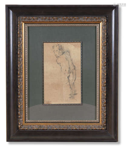 保罗·塞尚（1839～1906） 男孩素描 炭笔素描