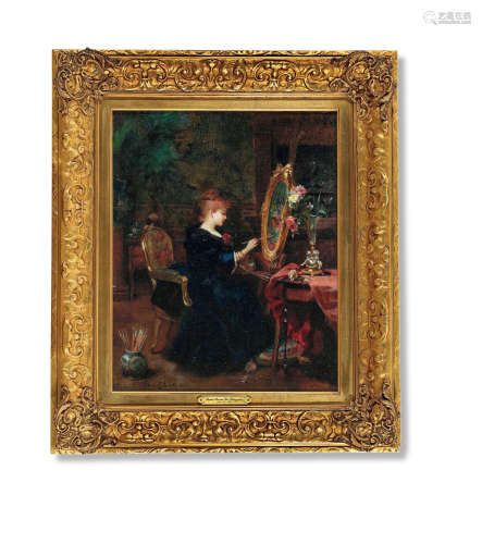 路易斯·施莱弗（1862～1942） 1889年作 女画家 布面油彩