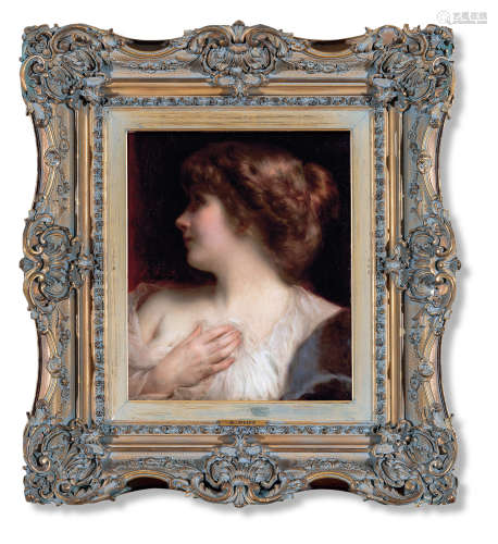 艾蒂安·皮奥特（1825～1910） 年轻女子肖像 布面油彩