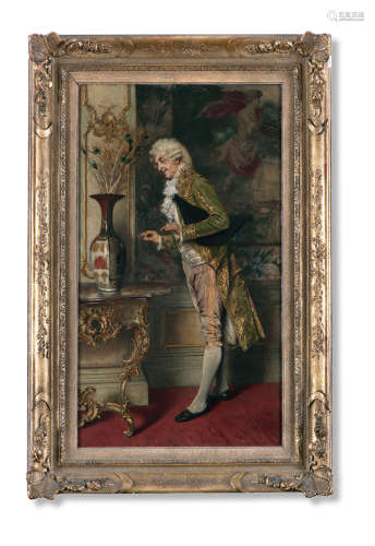 马克斯·沃尔哈特（1848～1924） 骑士 布面油彩