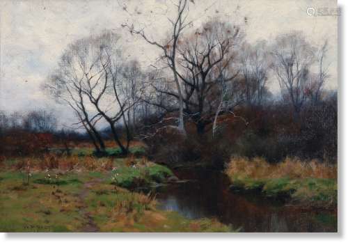 威廉·梅利特（1856～1935） 风景 布面油彩