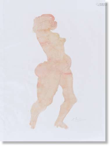 奥古斯特·罗丹（1840～1917） 1920年作 女人体NO.3 石版画