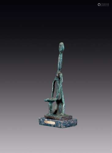 巴勃罗·毕加索（1881～1973） 非洲人物 铸铜雕塑