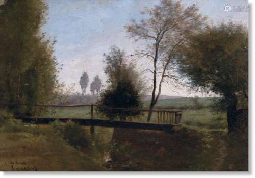 弗朗索瓦·路易·弗朗索瓦（1814～1897） 1850年作？ 巴比松的清晨 木板...