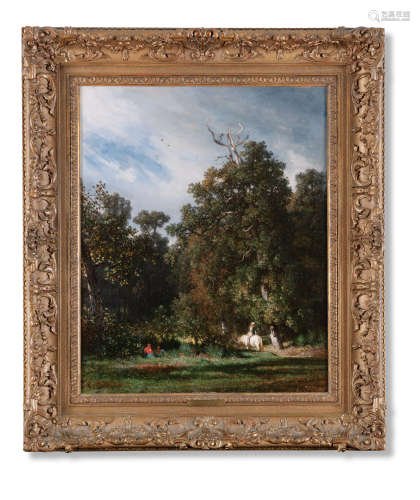 康斯坦·特罗扬（1810～1865） 午后的森林 布面油彩