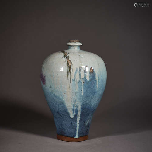 Song Dynasty of China,Jun Kiln Prunus Vase 中國宋代，钧窑梅瓶