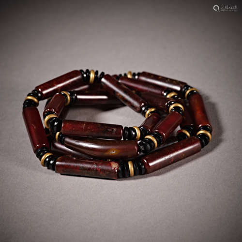 Liao Dynasty of China,Agate Bead 中國辽代，玛瑙珠