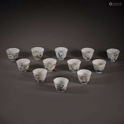 Qing Dynasty of China,Multicolored Cup 中國清代，五彩杯子