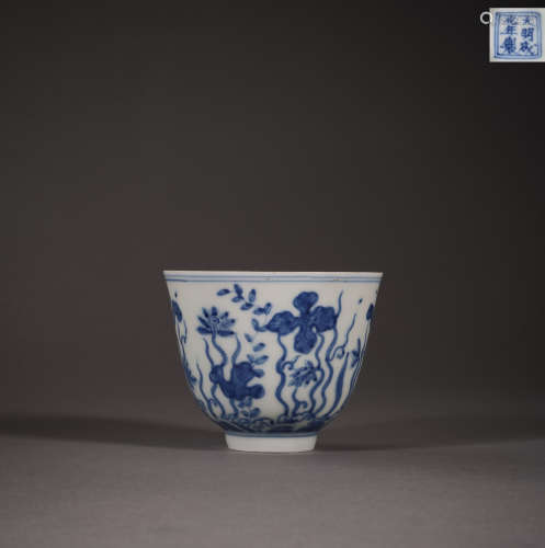 Ming Dynasty of China,Blue and White Pattern Cup 中國明代，青...