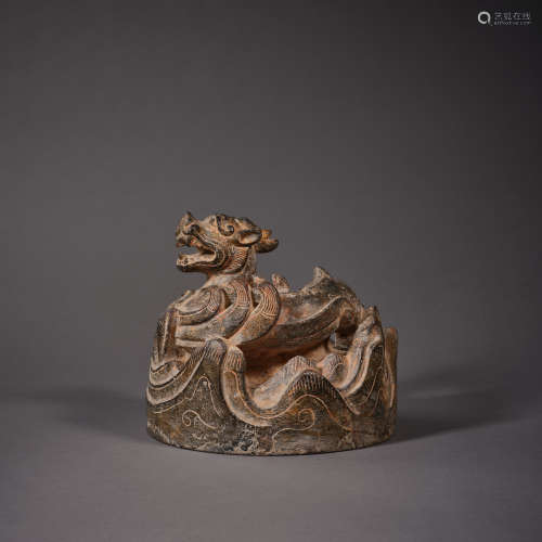 Han Dynasty of China,Stone Beast Ornament 中國汉代，石质兽摆件