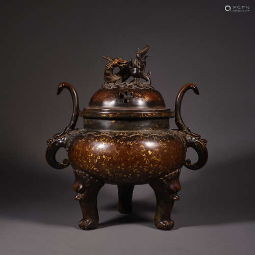 Ming Dynasty of China,Copper Incense Burner 中國明代，铜香炉