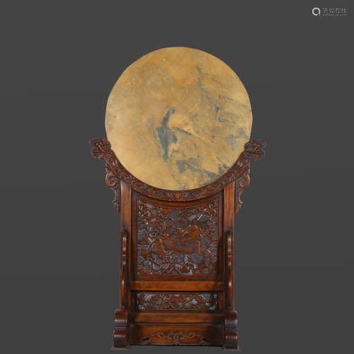 Qing Dynasty of China,Yellow Pear Screen 中國清代，黄花梨插屏