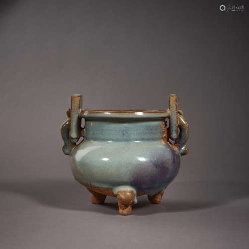 Song Dynasty of China,Jun Kiln Incense Burner 中國宋代，钧窑香...