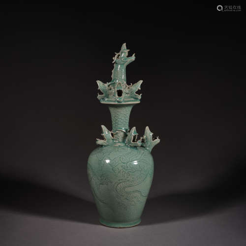 Song Dynasty of China,Goryeo Porcelain Dragon Bottle 中國宋代...