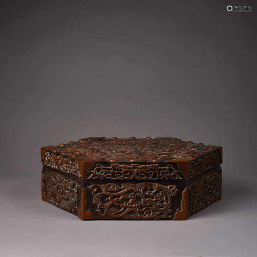 Qing Dynasty of China,Wooden Decorative Box 中國清代，木质装饰...