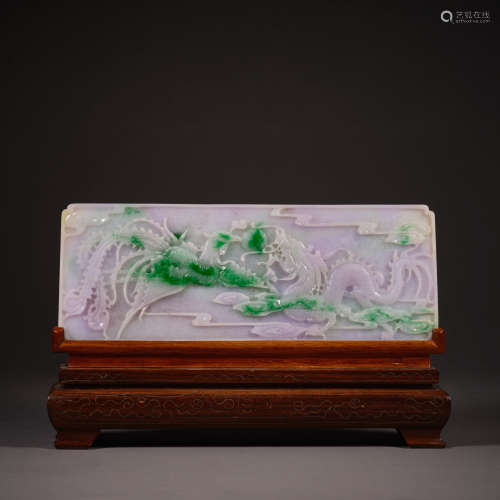 Qing Dynasty of China,Jadeite Ornament 中國清代，翡翠摆件