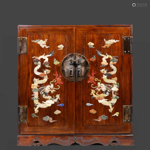 Qing Dynasty of China,Yellow Pear Cabinet 中國清代，黄花梨柜子