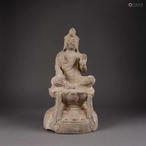 Tang Dynasty of China,Stone Buddha Statue 中國唐代，石质佛像