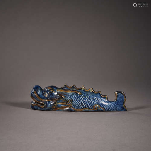 The Period of the Republic of China,Blue Glaze Pen Holder 中...