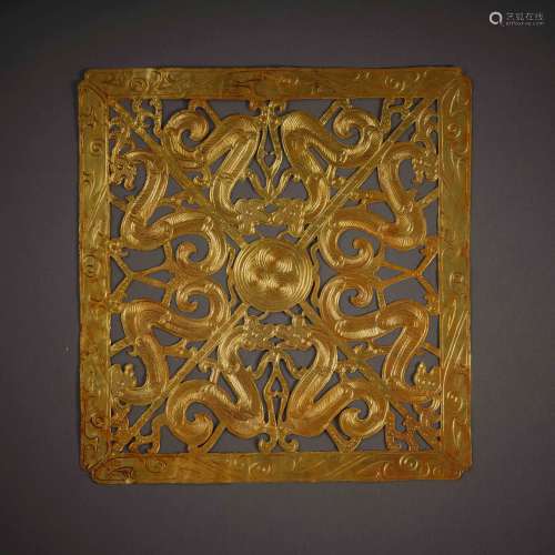 Warring States Period of China,Pure Gold Accessory 中國战國，...