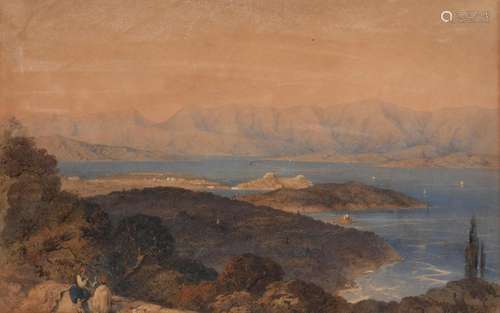 John Connel OGLE (1813 - 1877) "Vue de Corfu"